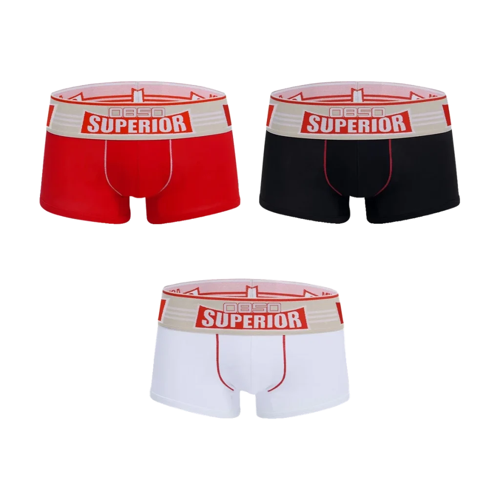 0850 Contrast-Piping Cotton Boxer Brief — 3-Pack — product view 1