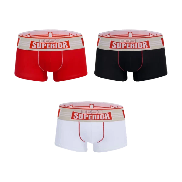 0850 Contrast-Piping Cotton Boxer Brief — 3-Pack — 3-pack